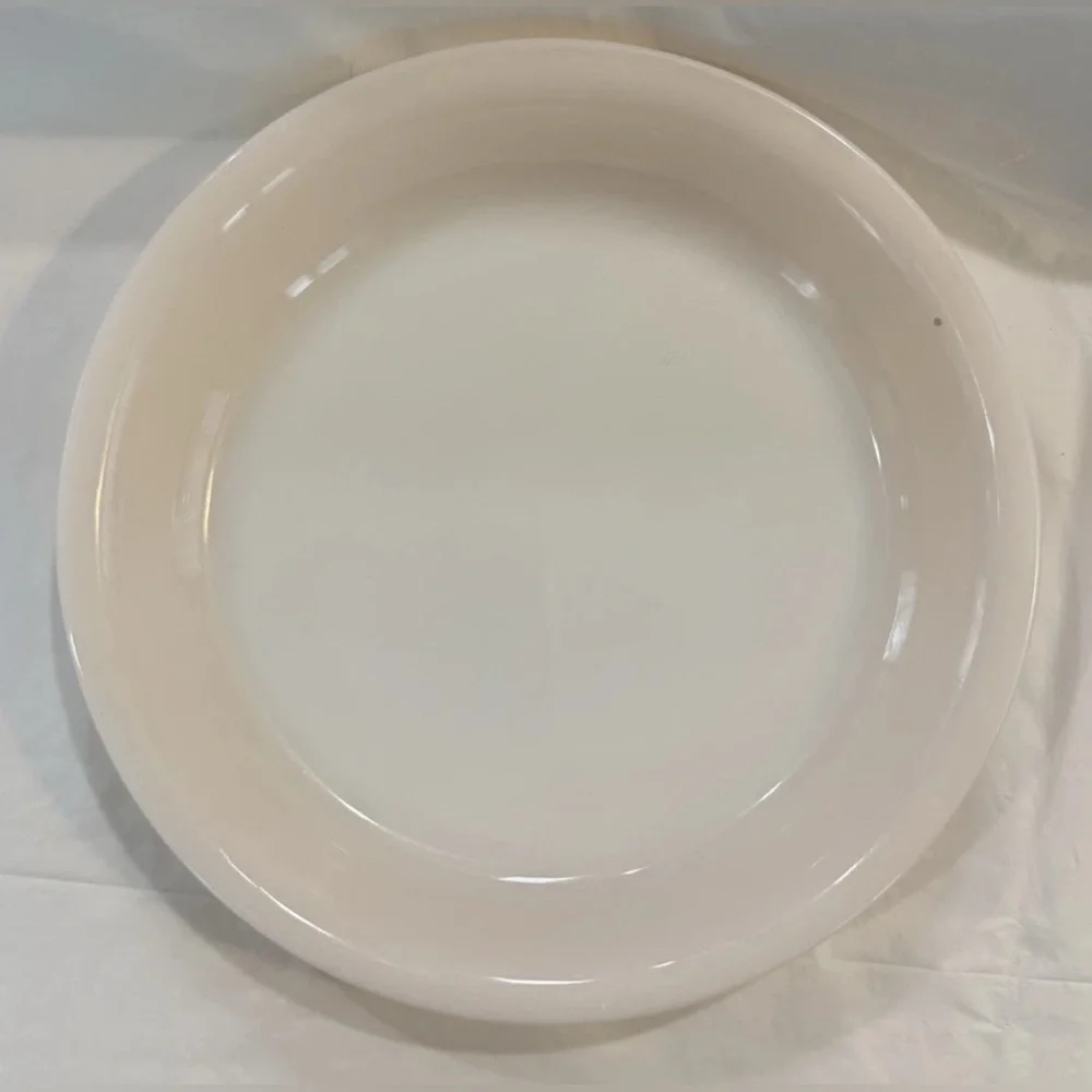 Vintage Peach Luster Ware Anchor Hocking Fire King Pie Pan Plate 9